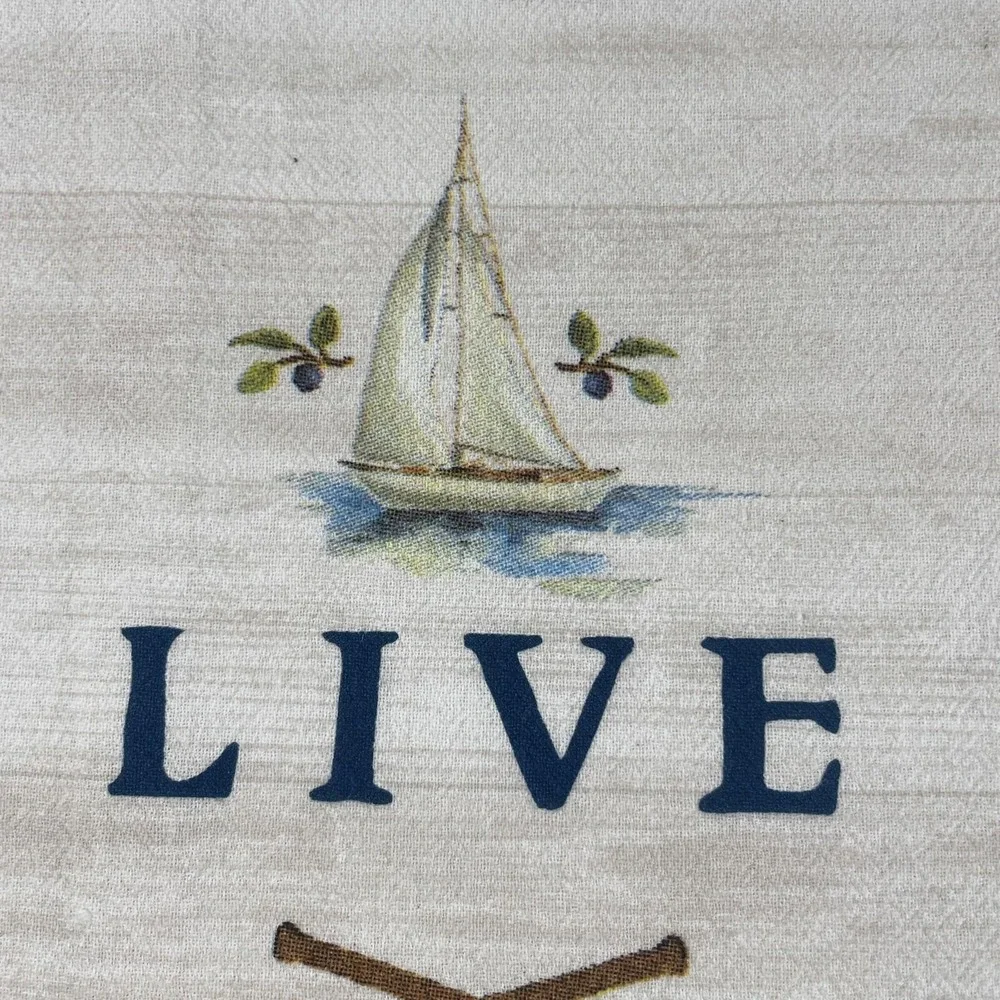 Kay Dee Designs Lake Camp Tea Towel Bundle Live Love Lake Happy Place Blue Plaid